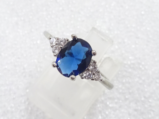 JAPANESE KIMONO / COLORED STONE RING (SIZE 14)